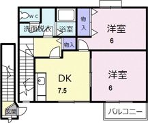 パレス若山Ⅲの間取り画像
