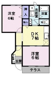 シャン・ド・ボムAの間取り画像