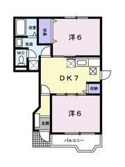 ドリームハイツ垣生Bの間取り画像