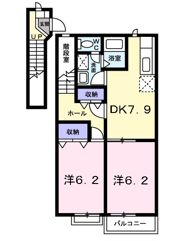 ソレアード本城Aの間取り画像
