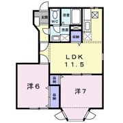 ヴィラ アンソレイユ SHの間取り画像