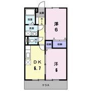 エヴァーグリーン上田Bの間取り画像
