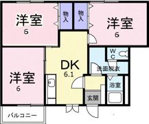 ツイントップヒルズBの間取り画像
