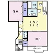 ベルヴィル アルムBの間取り画像