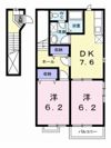 マーヴェラス竹原Bの間取り画像