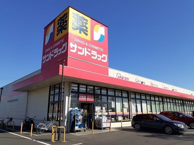 近くのサンドラッグ龍ケ岡店まで450m（徒歩6分）