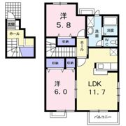 サンフローラAの間取り画像