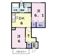 ミレニアムコートBの間取り画像