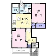 エクセルハイムのぎAの間取り画像