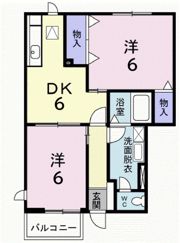 ハイツウイステリアⅠの間取り画像