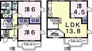 フォレストコート Aの間取り画像