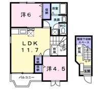 ニュークレストールかかみ野 Aの間取り画像