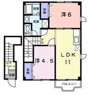 サンライズ21 Aの間取り画像