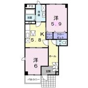 フローリッシュ諏訪の間取り画像
