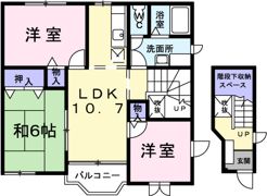 コーポ中谷戸Ⅲの間取り画像