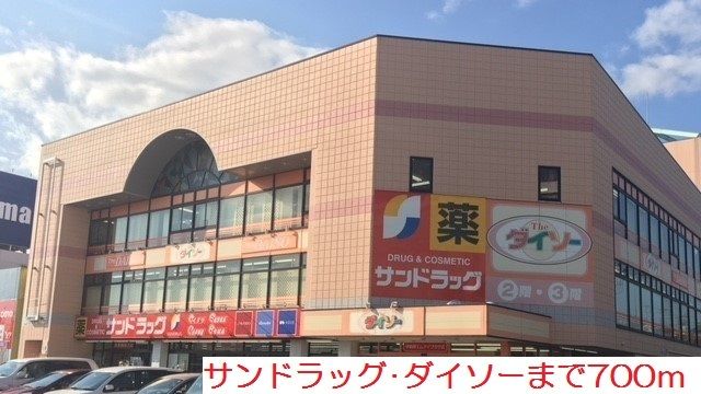 近くのサンドラッグまで700m(徒歩9分)