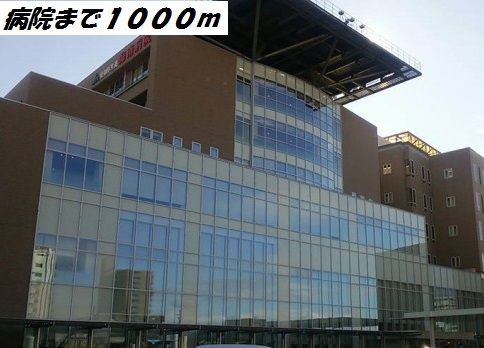 近くの海南病院まで1,000m（徒歩13分）