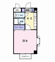ルームハイツ中原田の間取り画像