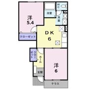 サンプラッツBの間取り画像