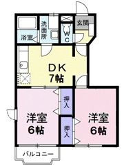 パレクロスロードDの間取り画像