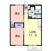 KAKIOKA WEST Aの間取り画像