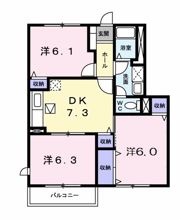 ミレニアム京葉Aの間取り画像