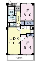 キャッスルタルイ壱番館Aの間取り画像