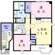 ヴィラ・クレールの間取り画像