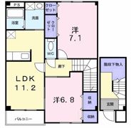 ワイフラットBの間取り画像