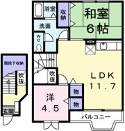 K’sル・クープルⅠの間取り画像