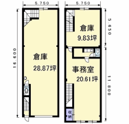 東光寺町1丁目倉庫付事務所の間取り画像