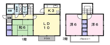 渡邊ハウスA棟の間取り画像