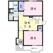 クレ－ル片島二番館 Aの間取り画像