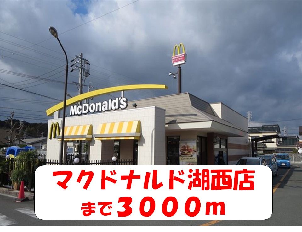 近くのマクドナルド湖西店まで3,000m(徒歩38分)