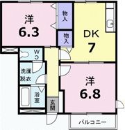 メゾンプリヴェールの間取り画像