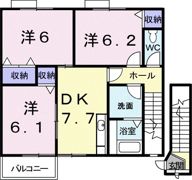 エメラルド牟礼 Bの間取り画像