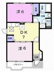 コートピア Dの間取り画像