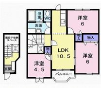 サンライズ B棟の間取り画像