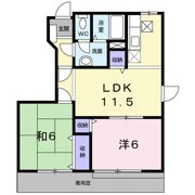 ポワンドゥ花梨Ⅱの間取り画像