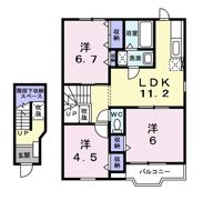 カーサソレアードCの間取り画像