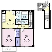 アムールⅡCの間取り画像