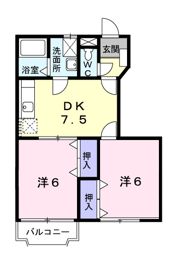 クレストールRYU Bの間取り画像