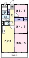 サウスヴィラ田辺の間取り画像