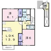 メゾンアンソレイエ Ⅲの間取り画像