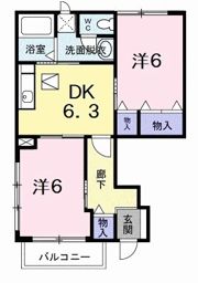 グランディ－ル Hの間取り画像