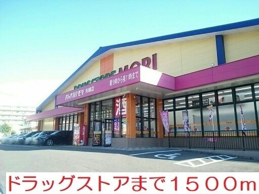 近くのドラックストアモリまで1,500m（徒歩19分）