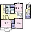 アメニティハイツ Dの間取り画像