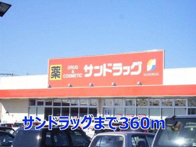 近くのドラッグストアまで360m（徒歩5分）