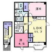 ルミエールアカフネ Aの間取り画像