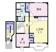 クレストール来山Bの間取り画像